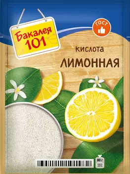 Кислота лимонная Бакалея 101 80г