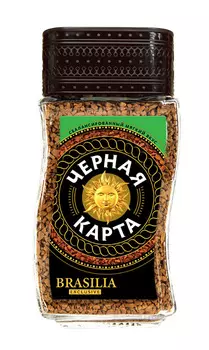 Кофе Черная Карта Exclusive Brasilia растворимый 95г ст/б