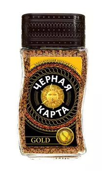 Кофе растворимый Черная Карта Gold 95г ст/б