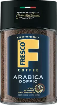 Кофе Fresco Doppio сублимированный с молотым 100г ст/б