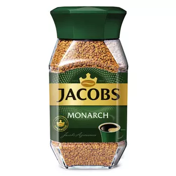 Кофе Jacobs Monarch натуральный растворимый сублимированный 190г ст/б