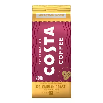 Кофе молотый Costa Coffee Сolombian roast 200г