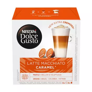Кофе в капсулах Nescafe Dolce Gusto Latte Macchiato со вкусом карамели 16шт