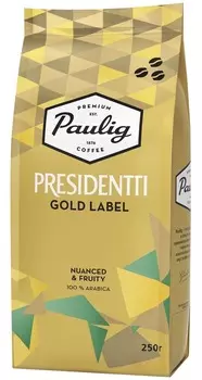 Кофе зерновой Paulig Presidentti Gold 250г