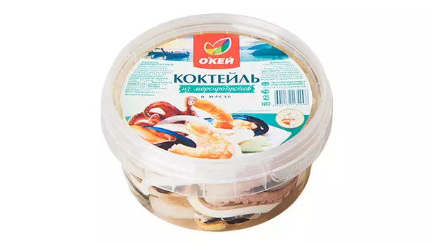 Коктейль из морепродуктов ОКЕЙ в масле 180г
