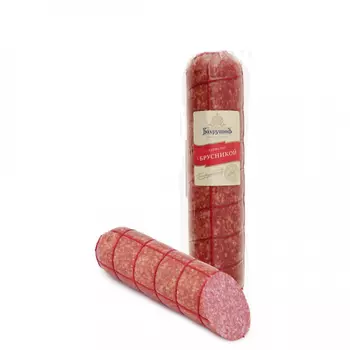 Колбаса в/к сервелат с брусникой БАХРУШИНЪ, кг