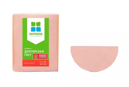 Колбаса вар Докторская б/о 470г в/у срез Окраина