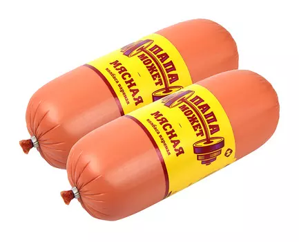 Колбаса вар Мясная Папа может п/о, 400г
