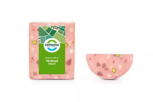 Колбаса вар Окраина Телячья в/у 470г