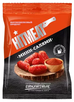 Колбаски с/к HITMEAT мини-салями Пикантные 60г Шельф