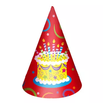 Колпачок торт яркий 6шт