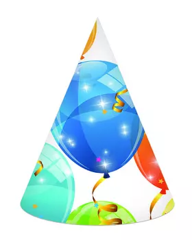 Колпаки Procos Sparkling Balloons для праздников 6шт