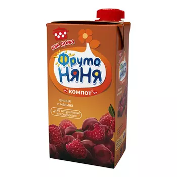 Компот ФрутоНяня вишня/малина с 3-х лет 500мл т/п