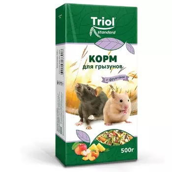 Корм д/грызунов Triol с фруктами 500г