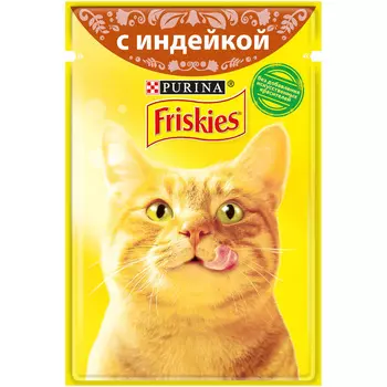 Корм д/кошек FRISKIES индейка в подливе 85г