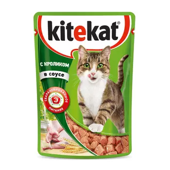 Корм д/кошек Kitekat кролик в соусе 85г