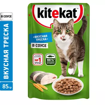 Корм д/кошек Kitekat рыба в соусе 85г
