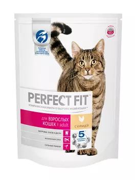 Корм Perfect Fit д/взрослых кошек с курицей 650г