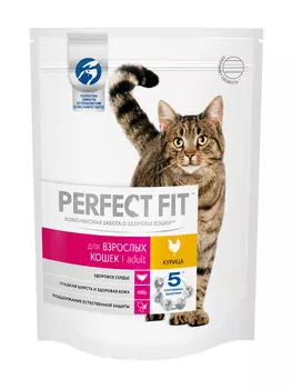 Корм Perfect Fit д/взрослых кошек с курицей 190г