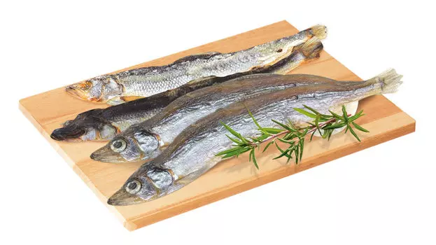 Корюшка дальневосточная с/г непотр сол/суш крупная цена за 100г