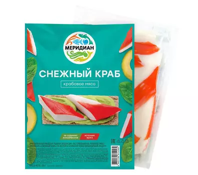 Крабовое мясо Снежный краб Меридиан 200г