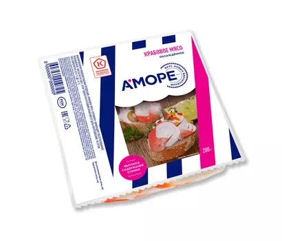 Крабовые мясо Премиум А'море 200г