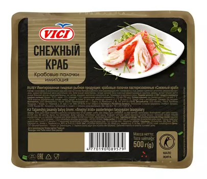 Крабовые палочки Снежный краб Vici 500г