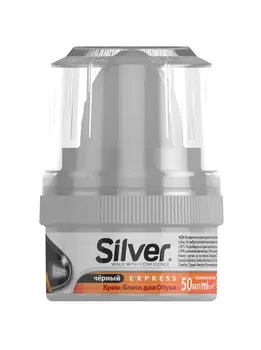 Крем-блеск д/обуви Silver черный 50мл банка