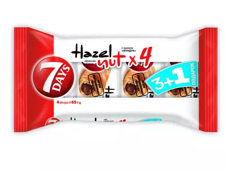 Круассан 7DAYS Single с кремом Фундук 260г