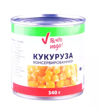 Кукуруза сахарная стерилизованная 340г ж/б ТЧН!