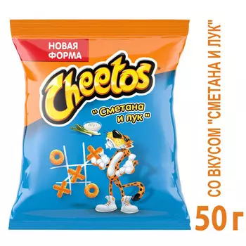 Кукурузные снеки Cheetos Сметана-Лук 50г