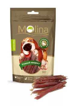 Лакомства д/собак Molina утиный хворост 80г