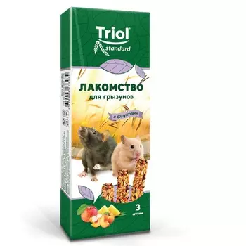 Лакомство д/грызунов Triol с фруктами 3шт