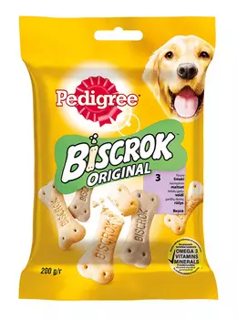 Лакомство д/собак Pedigree Biscrok Original 200г