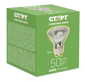 Лампа галогенная Старт GU10 MR16 220V 50W