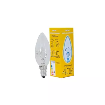 Лампа накаливания Старт свеча 40Вт Е14