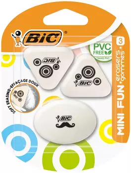 Ластики bic mini fun 3шт