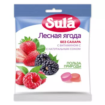 Леденцы Sula лесные ягоды 60г пак