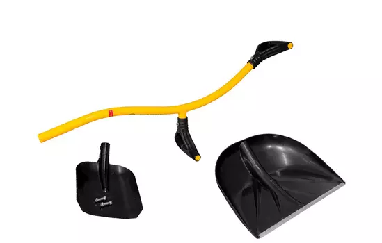 Лопата 2 в 1 снеговая и совковая разборная эргономичная 'Торнадика' (2 ковша)