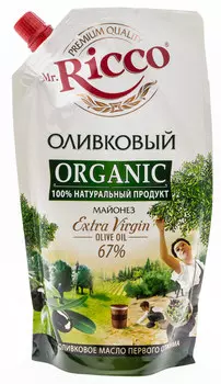 Майонез Mr.Ricco оливковый 67% 375г/400мл д/п