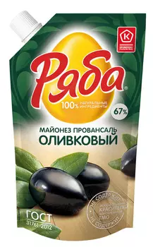 Майонез Ряба оливковый 67% 233г сашет