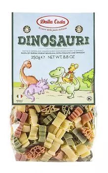 Макаронные изделия без яиц Dalla Costa Динозавры со шпинатом и томатами 250г
