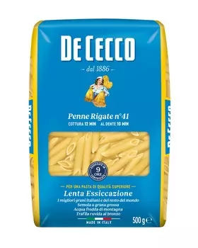 Макароны De Cecco Penne rigate 041 500г