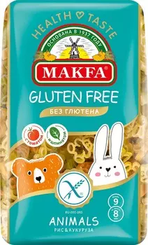 Макароны МАКФА Gluten Free Animals 300 гр.