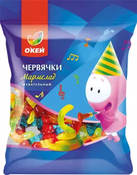 Мармелад жевательный ОКЕЙ червячки 80г