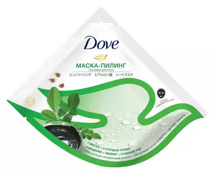 Маска д/лица тканевая Dove пилинг