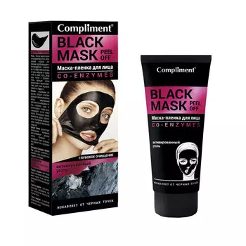 Маска-пленка д/лица Compliment Black mask co-enzymes 80мл