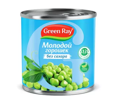 Молодой горошек без сахара 425мл