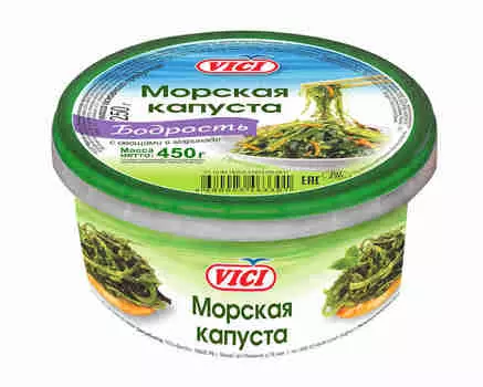 Морская капуста с овощами в маринаде Бодрость Vici 450г