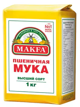 Мука пшеничная Макфа в/с 1кг
